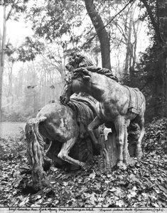 تريتون يجهز حصانين من الشمس في بستان حمامات أبولو ، c.1667-72 (انظر 242850 ، 242856 إلى 242860) (رخام) بواسطة غاسبار وبالتزار مارسي